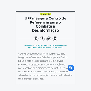 Agência Brasil publica matéria sobre a inauguração do Codes