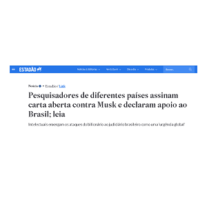 Carta aberta contra Musk: Edemilson Paraná, um dos articuladores do documento, falou com o Estadão