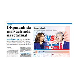 Liziane Guazina analisa eleições norte-americanas em matéria do jornal O Popular