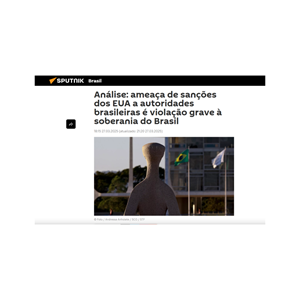 Matéria da Sputnik Brasil sobre ameaças dos EUA a autoridades brasileiras apresenta análise de Afonso Albuquerque