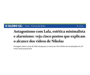 Camilla Tavares é ouvida em matéria sobre alcance de vídeos do deputado Nikolas Ferreira