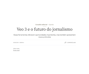 O futuro do jornalismo com novas ferramentas de IA: Raquel Recuero assina texto no Zero Hora