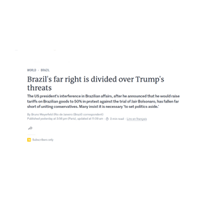 Jornal Le Monde ouve o pesquisador Marcelo Alves, do INCT-DSI