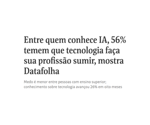 Inteligência artificial e mercado de trabalho: Folha de S. Paulo ouve Rafael Grohmann
